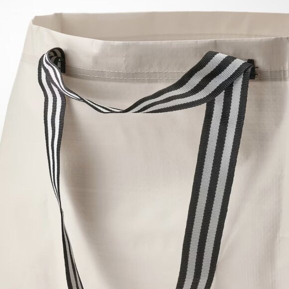 Reusable Shopping Tote Bag Ikea Beige Double Handle Large Solid mq - Picture 3 of 4